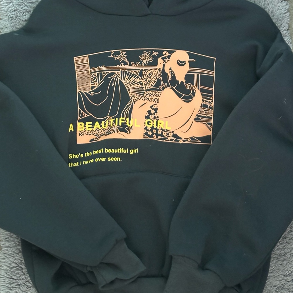 Black Graphic Hoodie